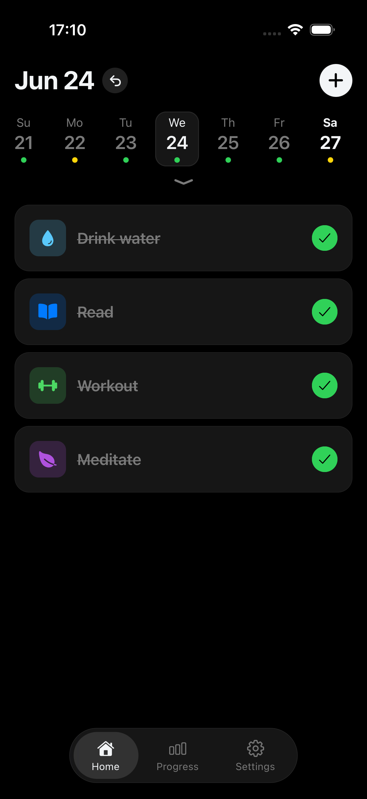 Your Habit Streaks on iPhone